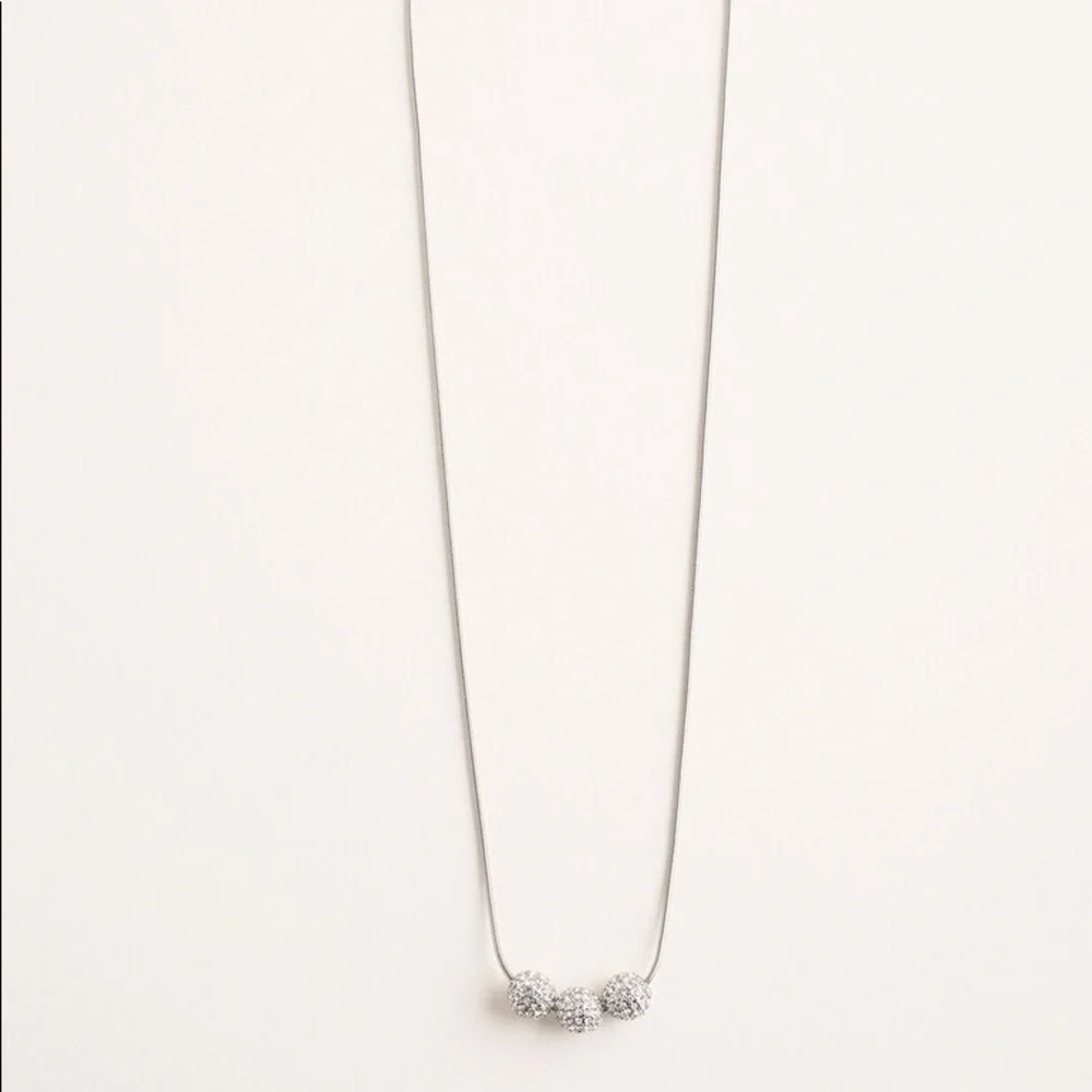 Chico’s Convertible Silvertone Fireball Necklace - Picture 10 of 11